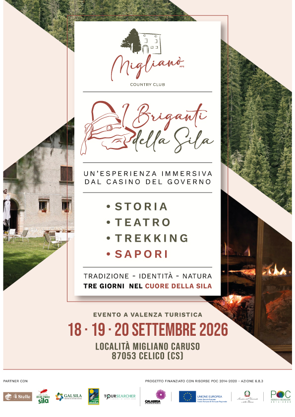 I Briganti della Sila, evento immersivo a Celico dal 18 al 20 settembre 2026